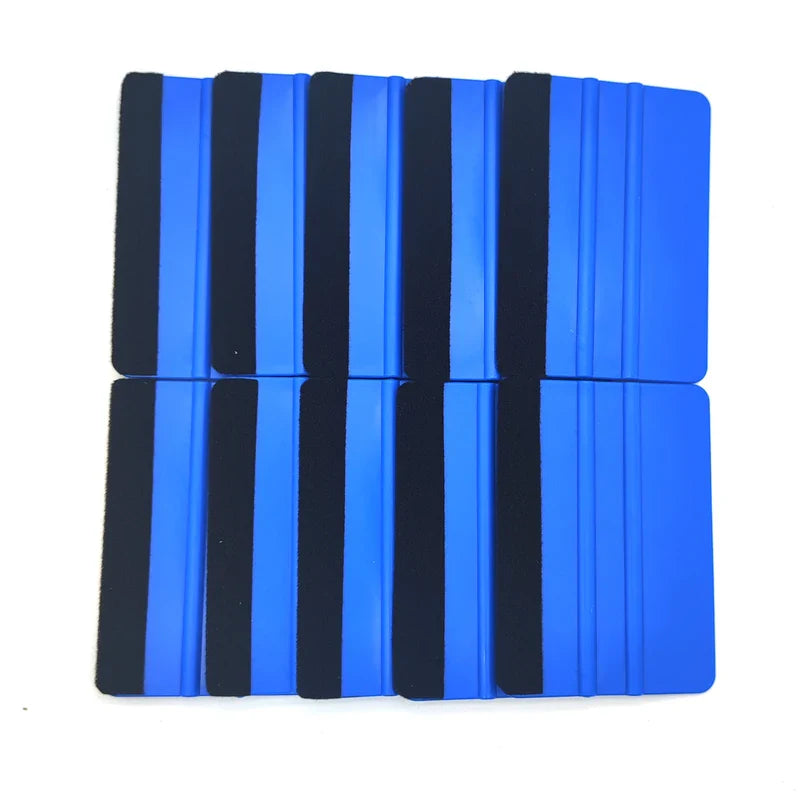 Blue Portable Felt Edge Squeegee Car Vinyl Wrap Application Tool Scraper Auto Car Cleaning Wrapping Accessories