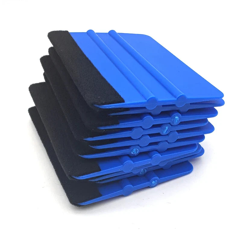 Blue Portable Felt Edge Squeegee Car Vinyl Wrap Application Tool Scraper Auto Car Cleaning Wrapping Accessories