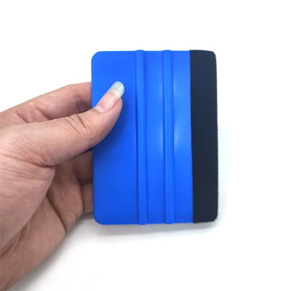 Blue Portable Felt Edge Squeegee Car Vinyl Wrap Application Tool Scraper Auto Car Cleaning Wrapping Accessories