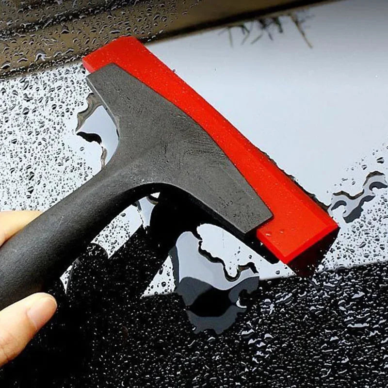 Rubber Black Red Wiper Scraper Window Squeegee Blade Glass Cleaner Vinyl Tint Tools Sticker Remover Car Cleaning Accessories