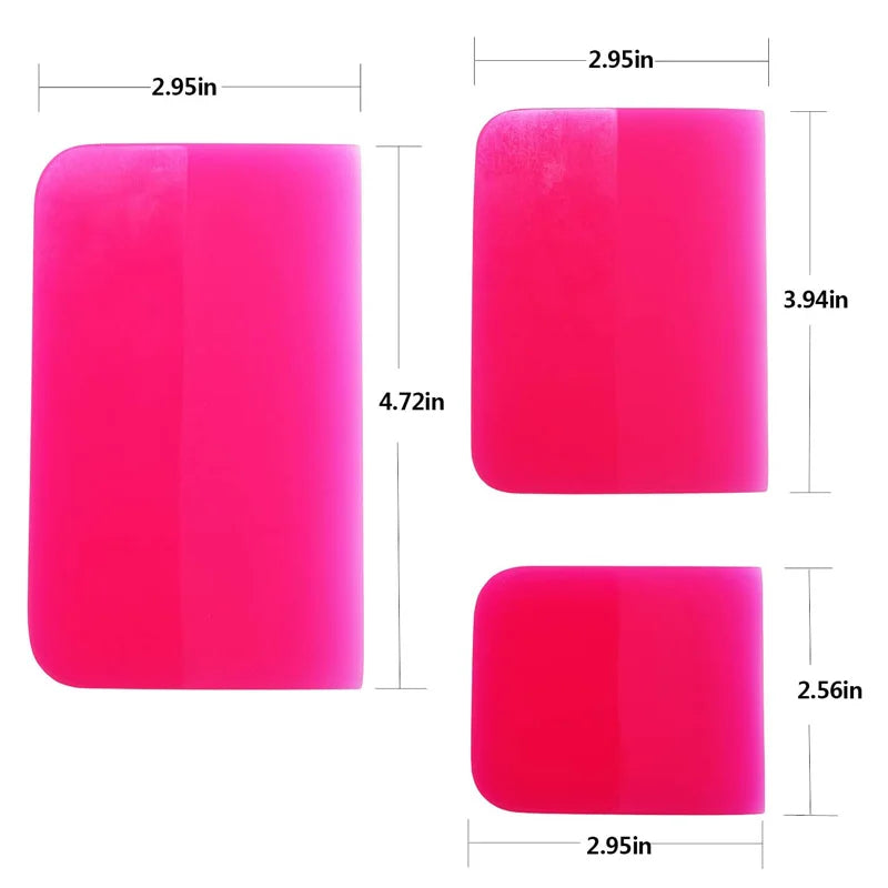 PPF queeggee Car Soft Rubber Scraper Anti-Scratch Film Window Tint Tools Vinyl Wrap Silicon Squeegee Glass Water Wiper 3pcs Set